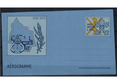 VATICAN 1979 Anniversary of the State, new aerogram