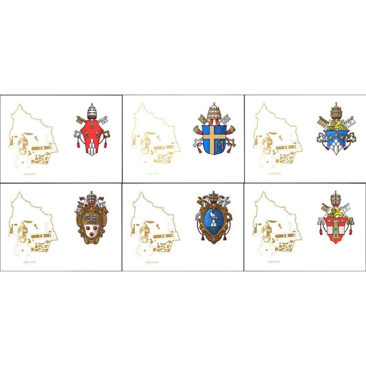 VATICAN 1979 Anniversary of the State, 6 new postcards