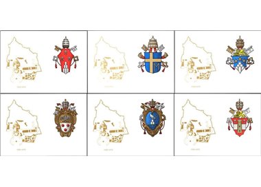 VATICANO 1979 Anniversario dello Stato, 6 cartoline postali nuove