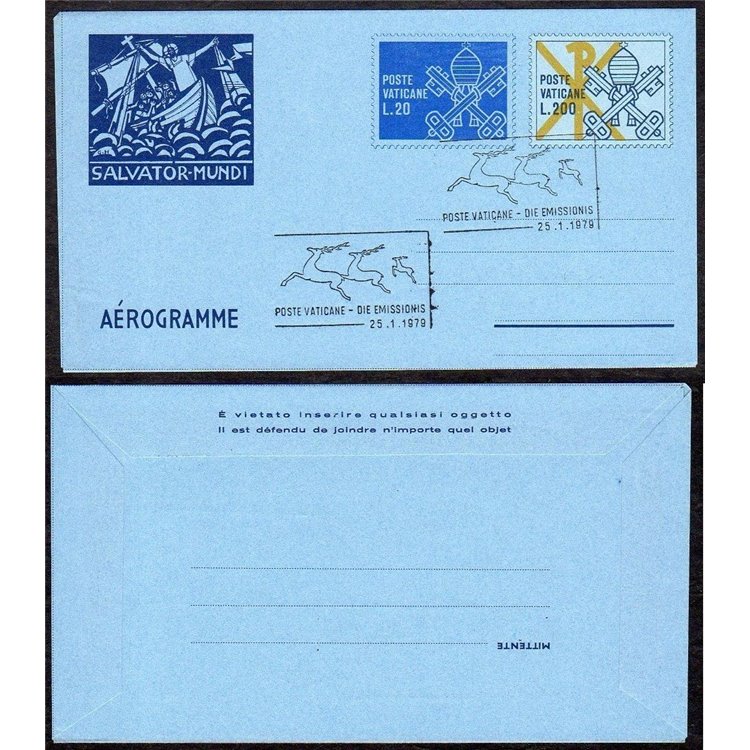 VATICAN 1979 Salvator mundi, FDC aerogram