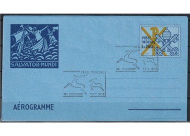 VATICANO 1978 Salvator mundi, aerogramma FDC