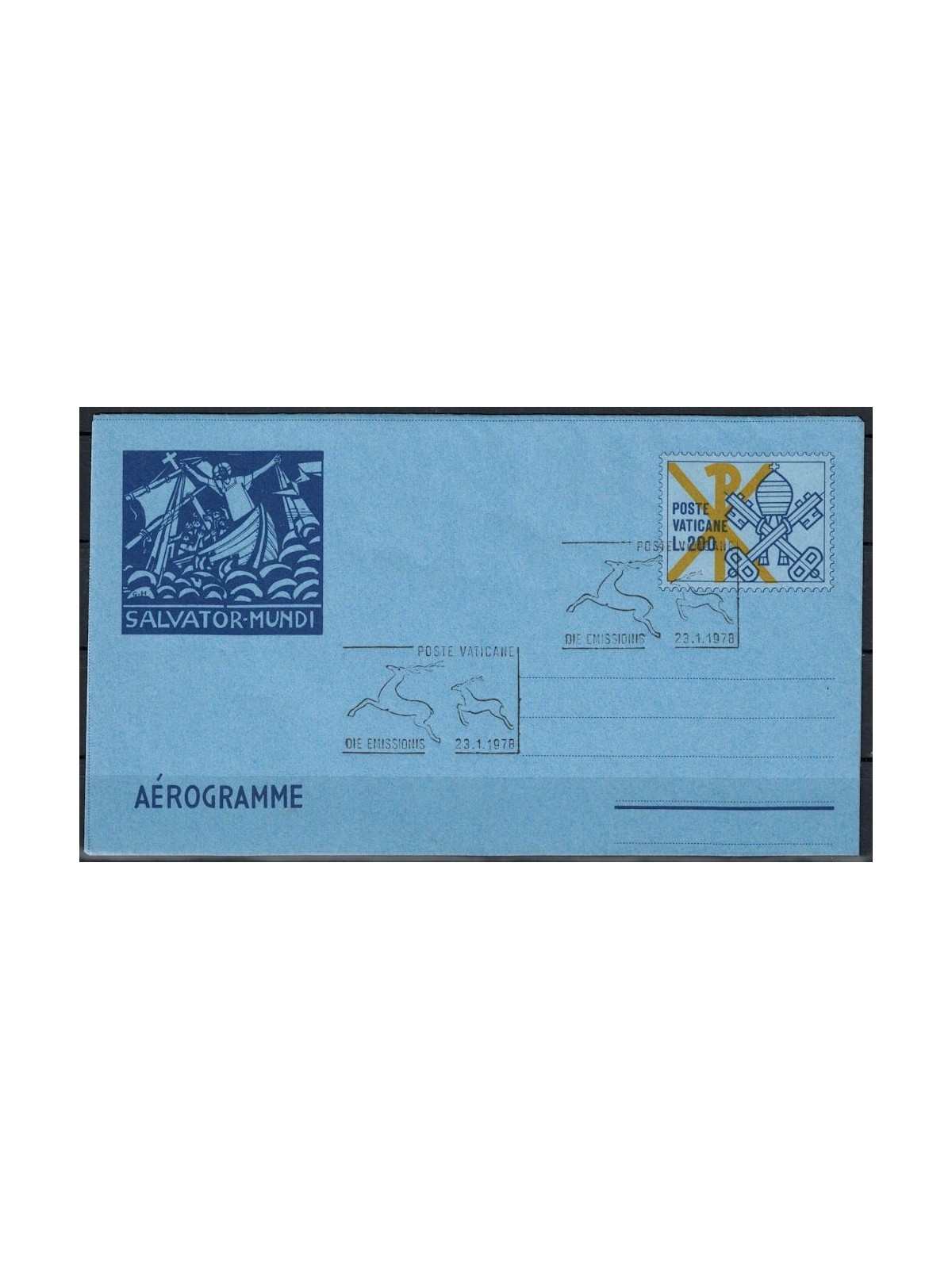 VATICAN 1978 Salvator mundi, FDC aerogram