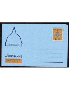 VATICAN 1975 Holy Year £110 yellow, new aerogram