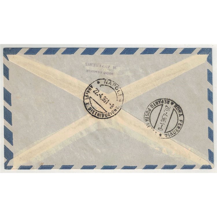 ARGENTINA 1961 Volo di ritorno del Presidente Gronchi, aerogramma