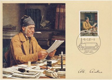 MAXIMUM CARD SWITZERLAND 1981 Albert Anker