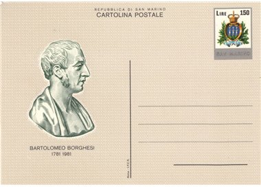 SAN MARINO 1981 Bartolomeo Borghesi 1 New Postcard