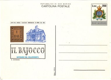 SAN MARINO 1981 Il Bajocco 1 Cartolina Postale nuova