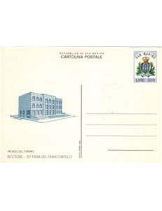 SAN MARINO 1983 Fiera del francobollo 1 Cartolina Postale nuova