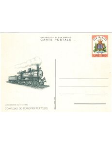 SAN MARINO 1983 Convegno dei ferrovieri 1 Cartolina Postale nuova