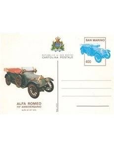 SAN MARINO 1985 Anniversary Alfa Romeo 1 New Postcard