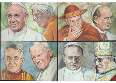 VATICAN 2014 Anniversary of the Foundation, 4 New Postcards