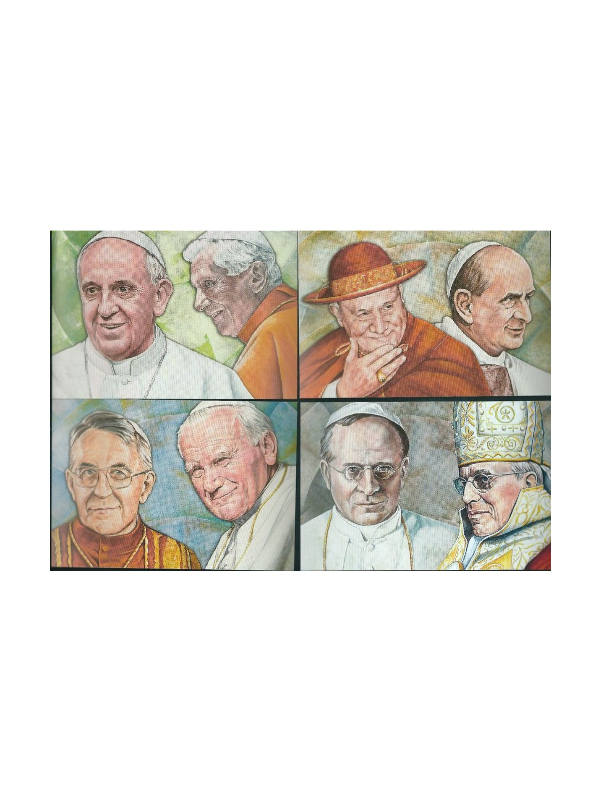VATICANO 2014 Anniversario della fondazione, 4 Cartoline Postali nuove