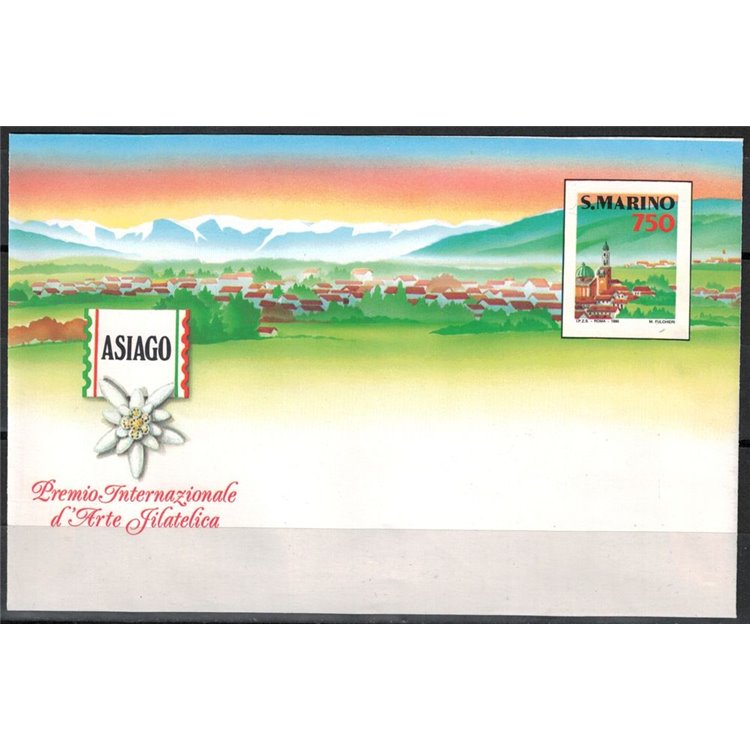 SAN MARINO 1990 Asiago, New Postal Envelope
