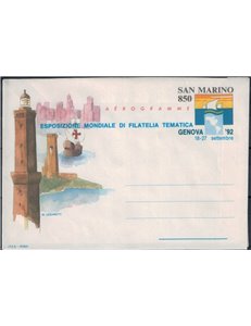 SAN MARINO 1992 Filatelia tematica, aerogramma nuovo