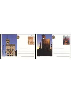 SAN MARINO 1994 Palazzo del governo 2 Cartoline Postali nuove