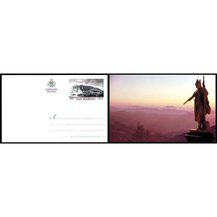 SAN MARINO 2000 Fondazione della Repubblica, Cartolina Postale nuova