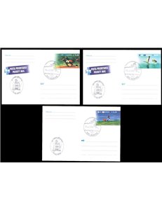 SAN MARINO 2002 Serie ordinaria 3 Cartoline Postali apg