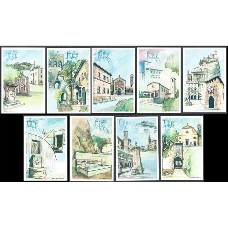 SAN MARINO 2005 Castelli 9 Cartoline Postali nuove