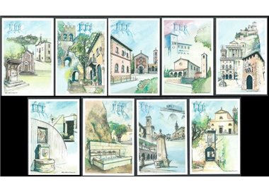 SAN MARINO 2005 Castelli 9 Cartoline Postali nuove