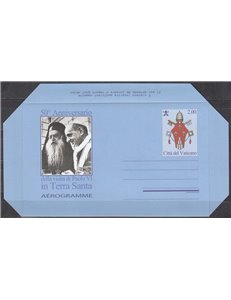 VATICAN 2014 Paul VI in the Holy Land, new aerogram