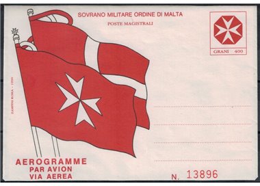 SMOM 1990 Maltese Cross, new aerogram