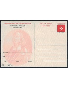 SMOM 1999 Mattia Preti, New Postcard