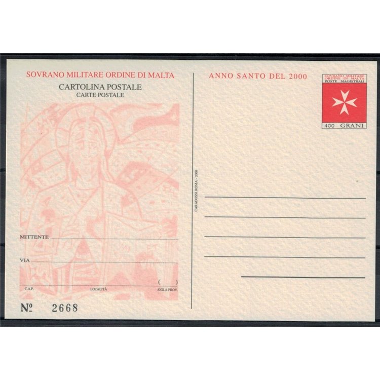 SMOM 2000 Anno Santo, Cartolina Postale nuova