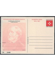 SMOM 2001 Giuseppe Verdi, New Postcard