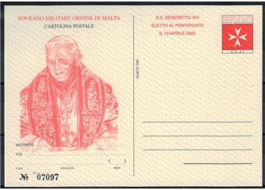 SMOM 2005 Benedict XVI, New Postcard