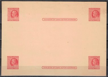 USA 1950 Franklin, Variety Postcard 2c Mint