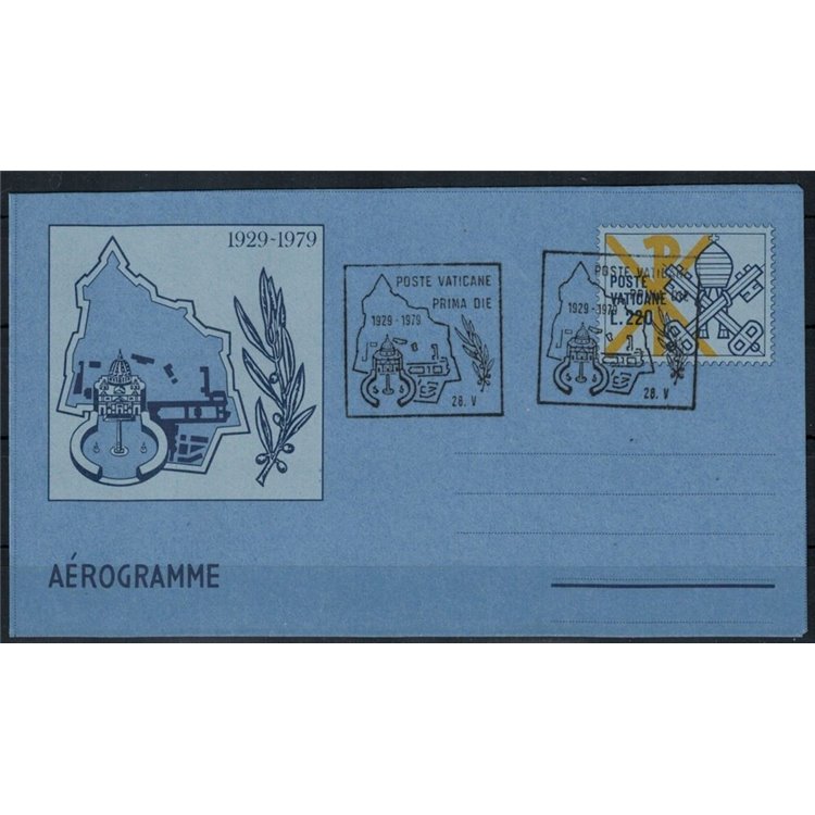 VATICAN 1979 Anniversary of the State, FDC aerogram