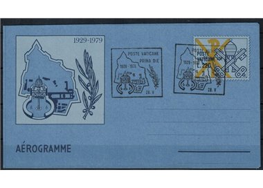 VATICANO 1979 Anniversario dello Stato, aerogramma FDC
