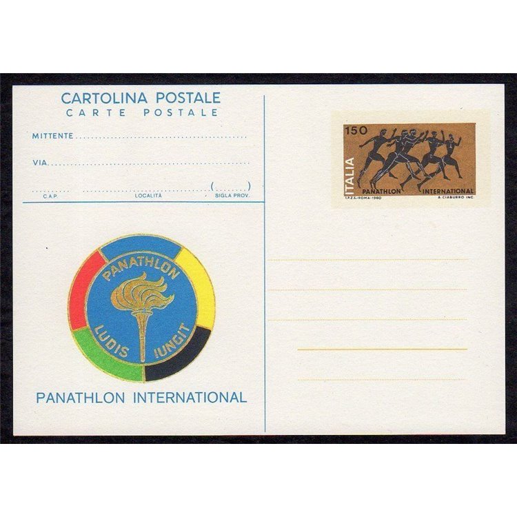 ITALY 1980 Panathlon International, Postcard £150 new