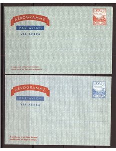 ITALIA 1960 Aerogrammi £60 + £110 nuovi