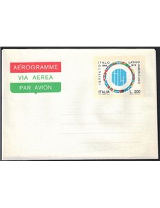ITALIA 1976 Istituto Italo Latino, Aerogramma £200 nuovo
