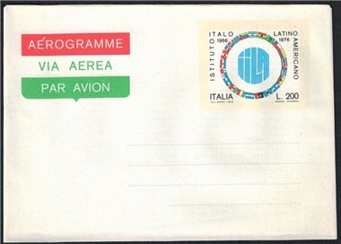 ITALY 1976 Italo Latin Institute, Aerogram £200 new