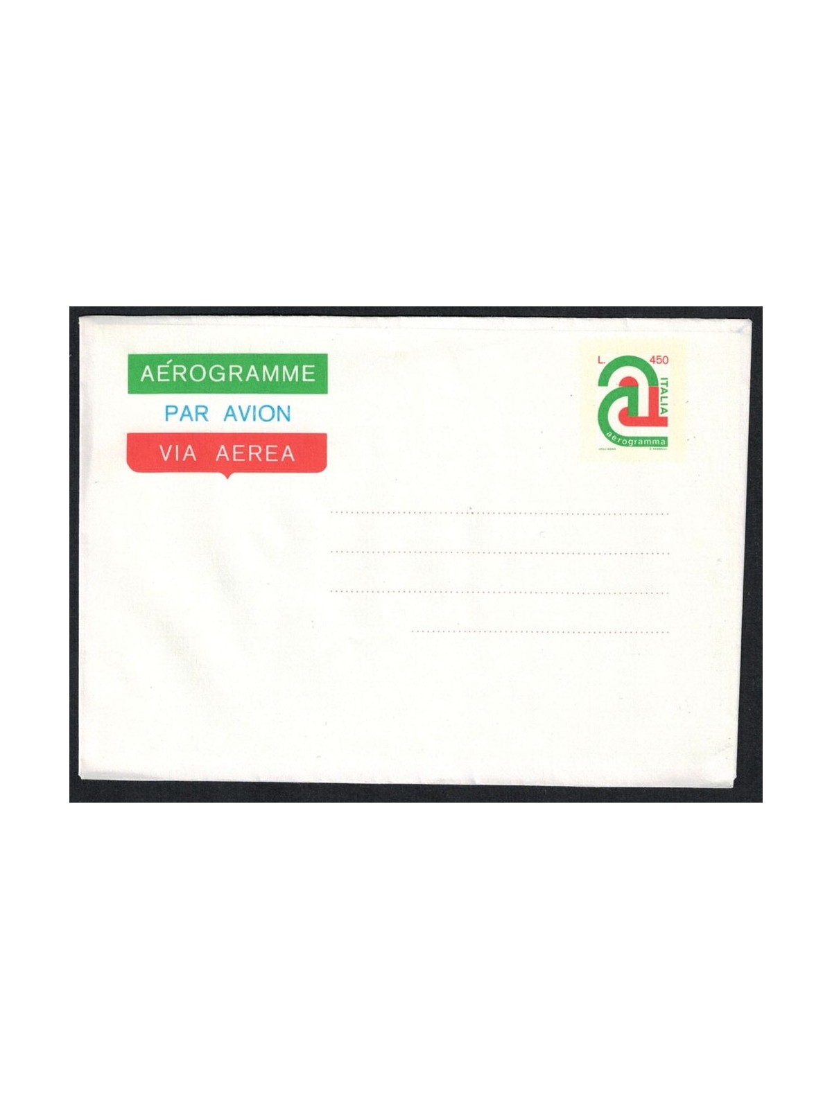 ITALY 1977 A Tricolore, Aerogram £450 new