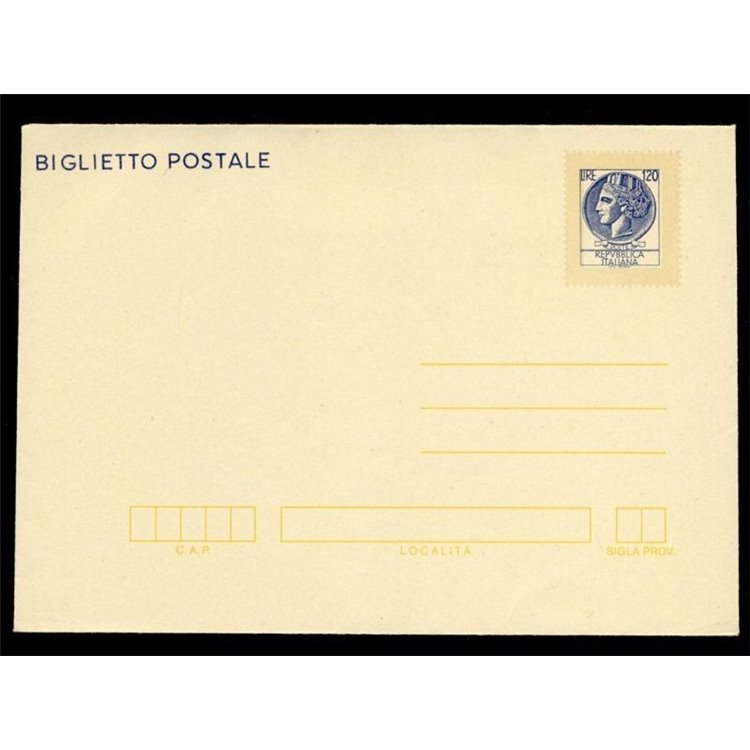 ITALIA 1977 Siracusana, Biglietto Postale £120 nuovo
