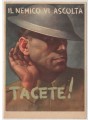 ITALY KINGDOM 1942 Military exemption, be silent the enemy is listening to you, New Postcard