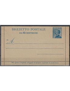 ITALIA REGNO 1923 Michetti 25c. azzurro su grigio, Biglietto Postale nuovo mill 23