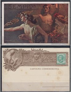 ITALY KINGDOM 1905 Simplon Tunnel, New Commissioned Postcard