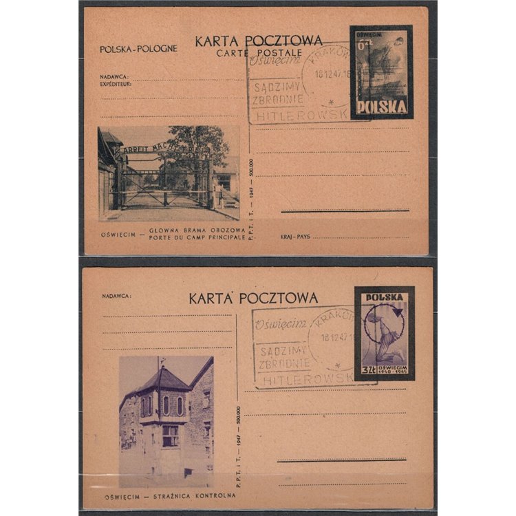 POLAND 1947 Postal Stationery - No. 2 postcards