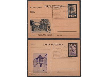 POLONIA 1947 Interi postali - n° 2 cartoline