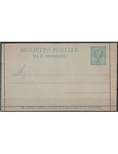 ITALIA REGNO 1903 Floreale, Biglietto Postale 5 Centesimi nuovo