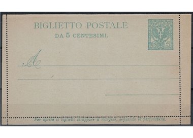 ITALIA REGNO 1903 Floreale, Biglietto Postale 5 Centesimi nuovo