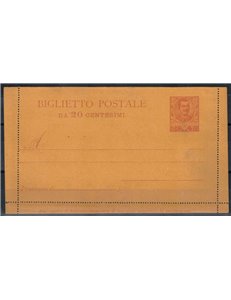 ITALIA REGNO 1903 Floreale, Biglietto Postale 20 Centesimi nuovo