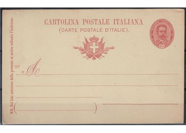 ITALY KINGDOM 1895 Oval effigy Postcard 10 Cent mill 97 new
