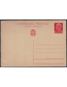 ITALY KINGDOM 1933 Imperial, Postcard 75 Cent. red new