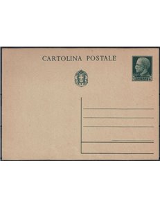 ITALY KINGDOM 1933 Imperial, 15 Cent. Postcard, new green
