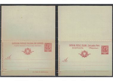 ITALIA REGNO 1904 Cartolina Postale estero 10 + 10 Cent. nuova